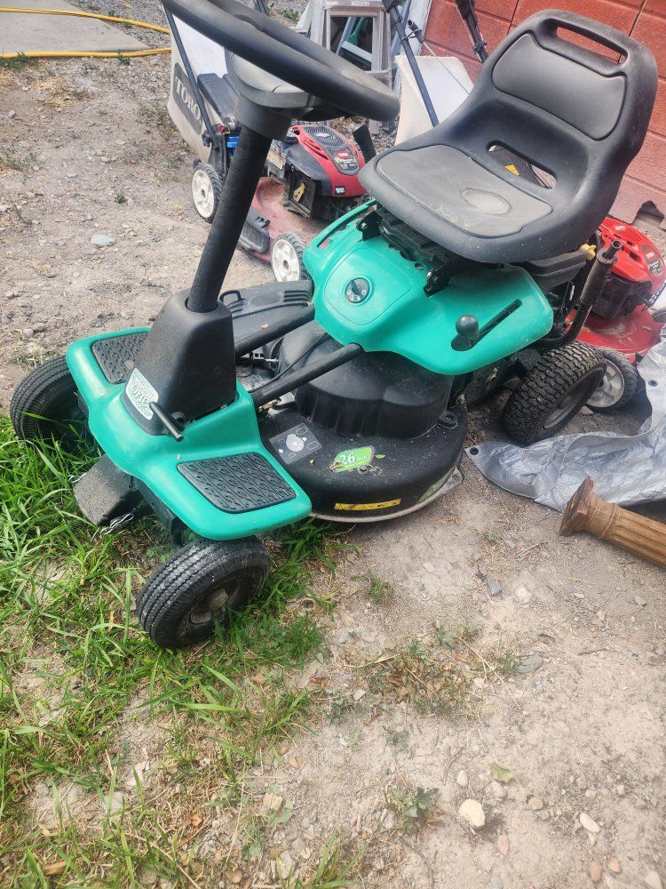 the lawn mower was working last year but now i cant turn it on but if someone is intrestedit is abailable