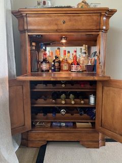 Ethan Allen all wood Bar Cabinet