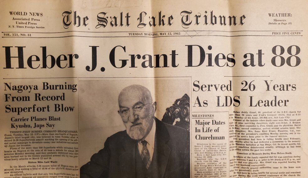 RARE Salt Lake Tribune Newspaper 1945