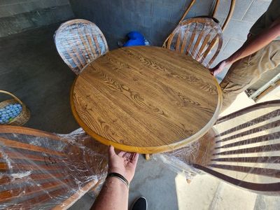 Gently used solid oak table