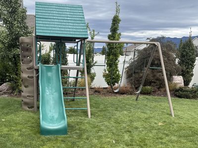 Lifetime Outdoor Swing Set and Play Structure with Slide