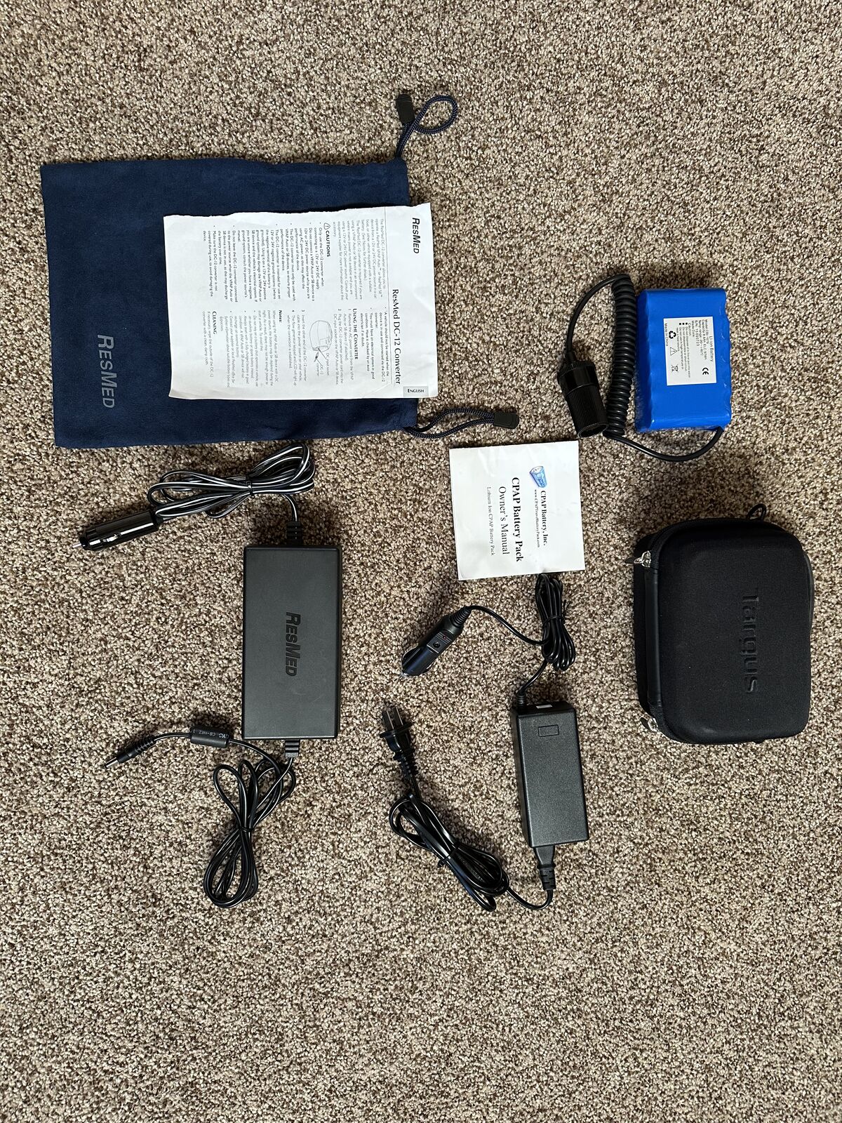 ResMed CPAP OEM DC-12 Converter and Battery Pack