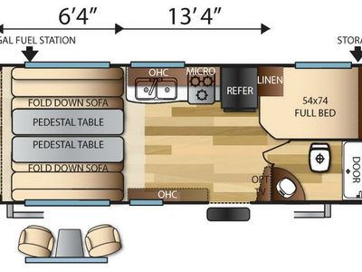 2018 Forest River RV Sandstorm 181SLC Toy Hauler Travel Trailer Front Bath