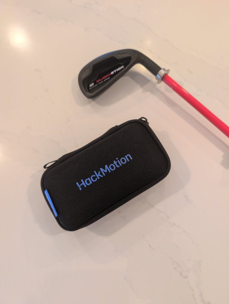 PG Click Stick Golf Swing Trainer & HackMotion Sensor Package