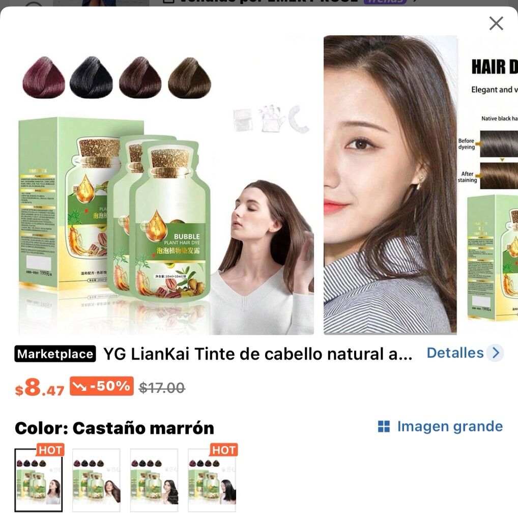 90 sachets of hair dye  $35 for everything