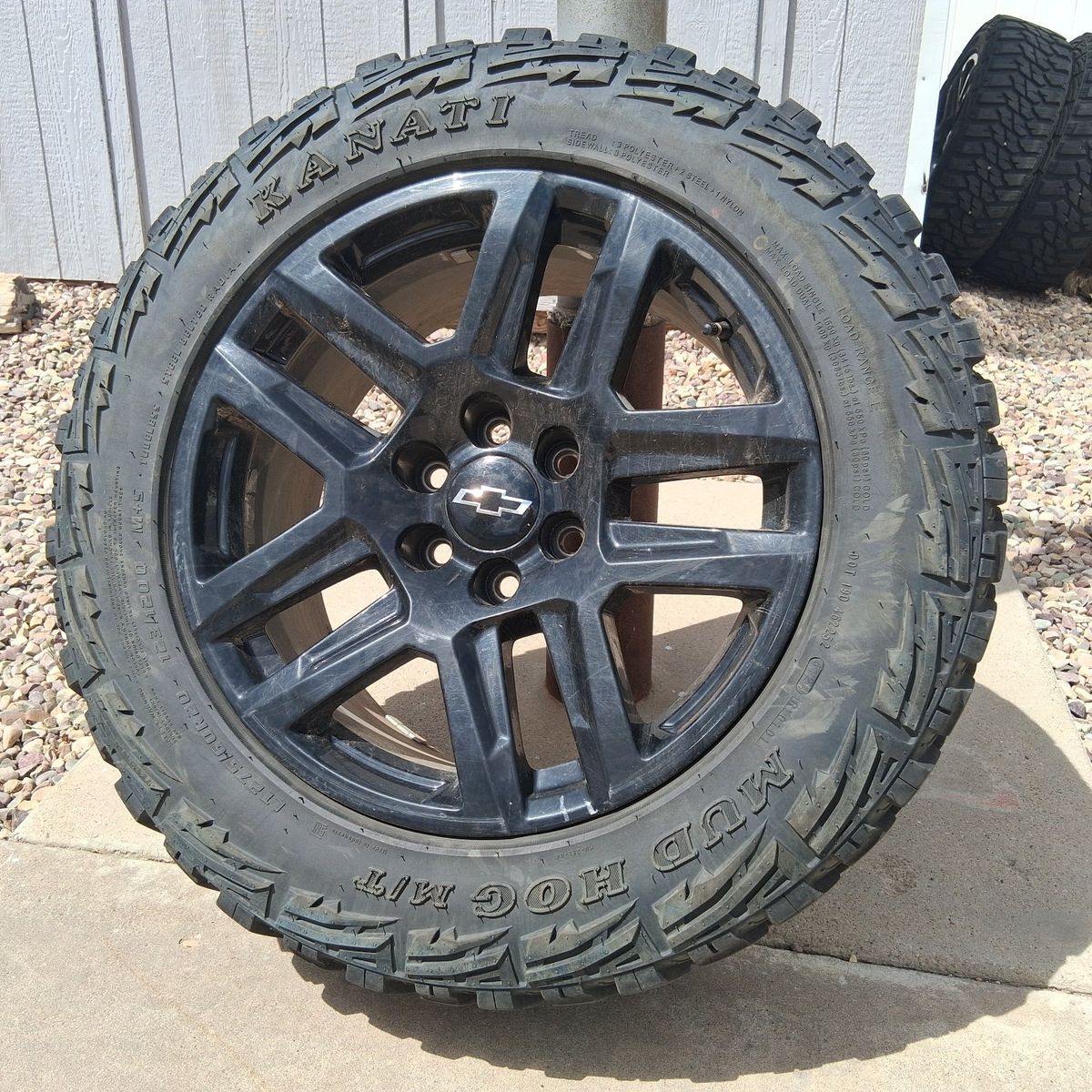 2025 Chevrolet Silverado 1500 Trailboss 20X9 inch 6x5.5inch(6x139.7mm) wheels and tires. (Two only). 