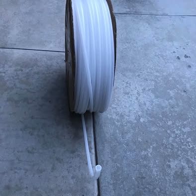 Flexible White Translucent Plastic Tubing Roll 1/2 in Outer Diameter