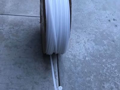 Flexible White Translucent Plastic Tubing Roll 1/2 in Outer Diameter