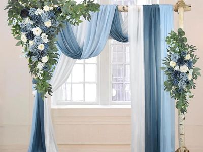NEW Blue swags with Drapes