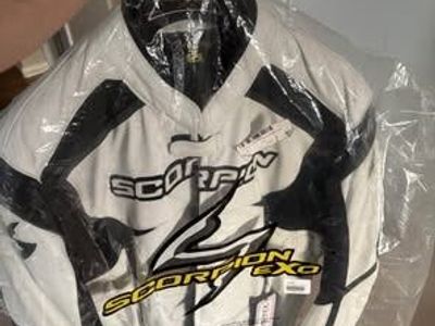 Scorpion EXO Motorcycle Jacket White and Black