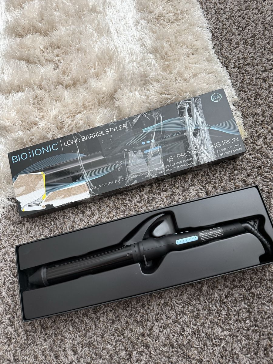 Bioionic 1.5” long barrel curling iron