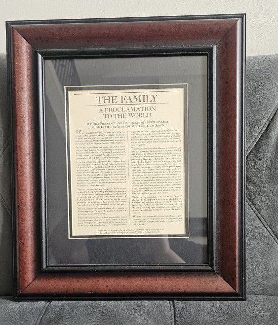 framed family proclamation