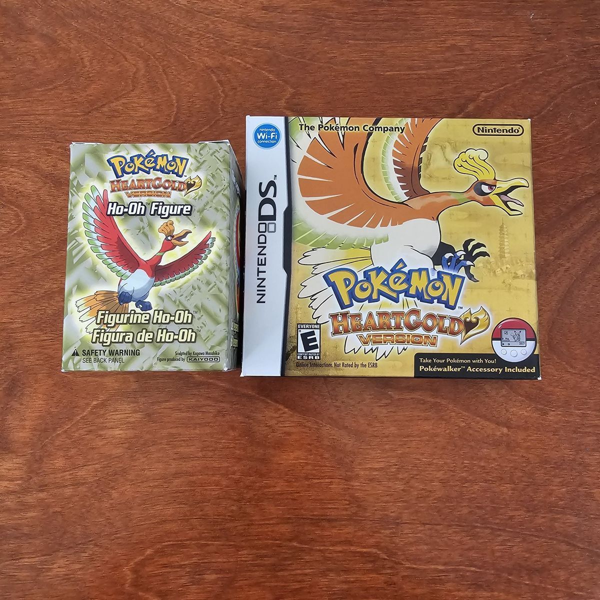 Pokemon (Pokémon): HeartGold Version with Pokewalker (Nintendo DS, 2010) + Pre-Order Ho-oh Figure Complete in Box (CiB)