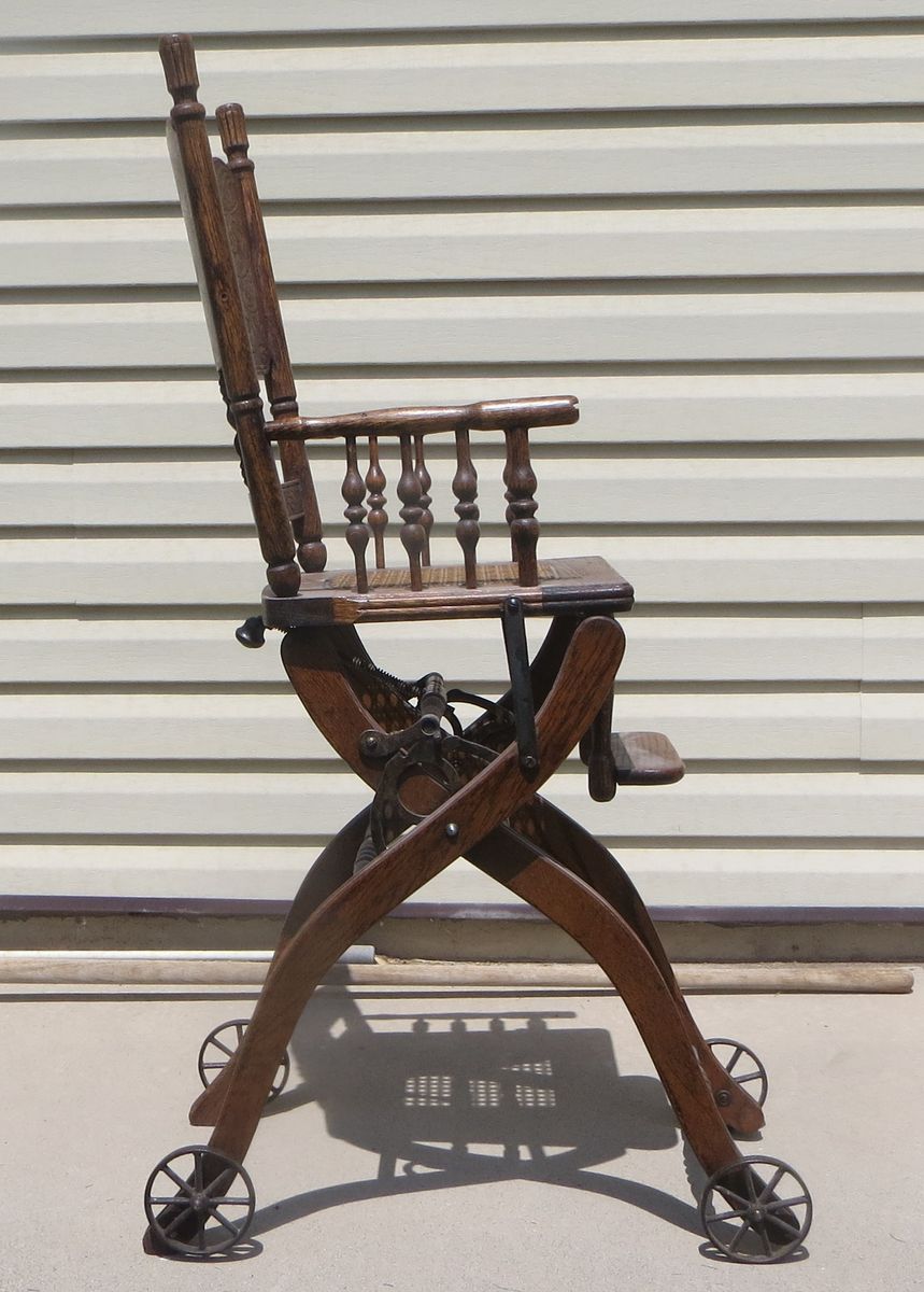 Children's Vintage High Chair coverts to a stroller