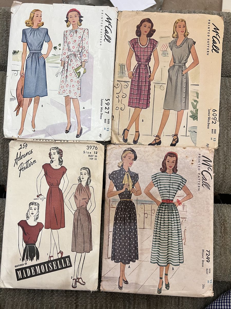 Amazing Vintage Sewing Patterns. 1940s