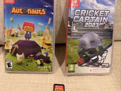 TRADE Nintendo Switch Games - Autonauts (Sealed), Has-Been Heroes (Loose), & Cricket Captain 2023 (Sealed)