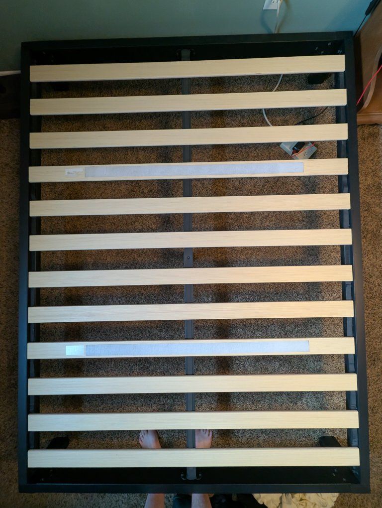 Queen Bedframe (metal and wood)