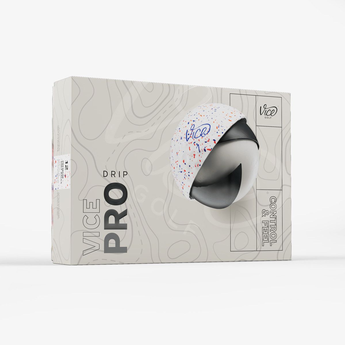 NEW Vice Pro Drip Red Blue Splatter Limited Edition Golf Balls 1 Dozen