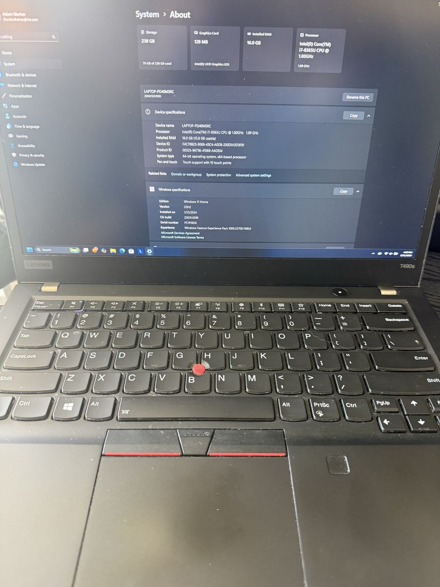 Lenovo ThinkPad T490s - Touchscreen - i7