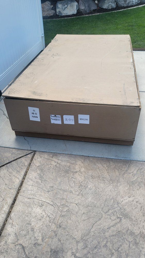 Solid wood shipping crate box
