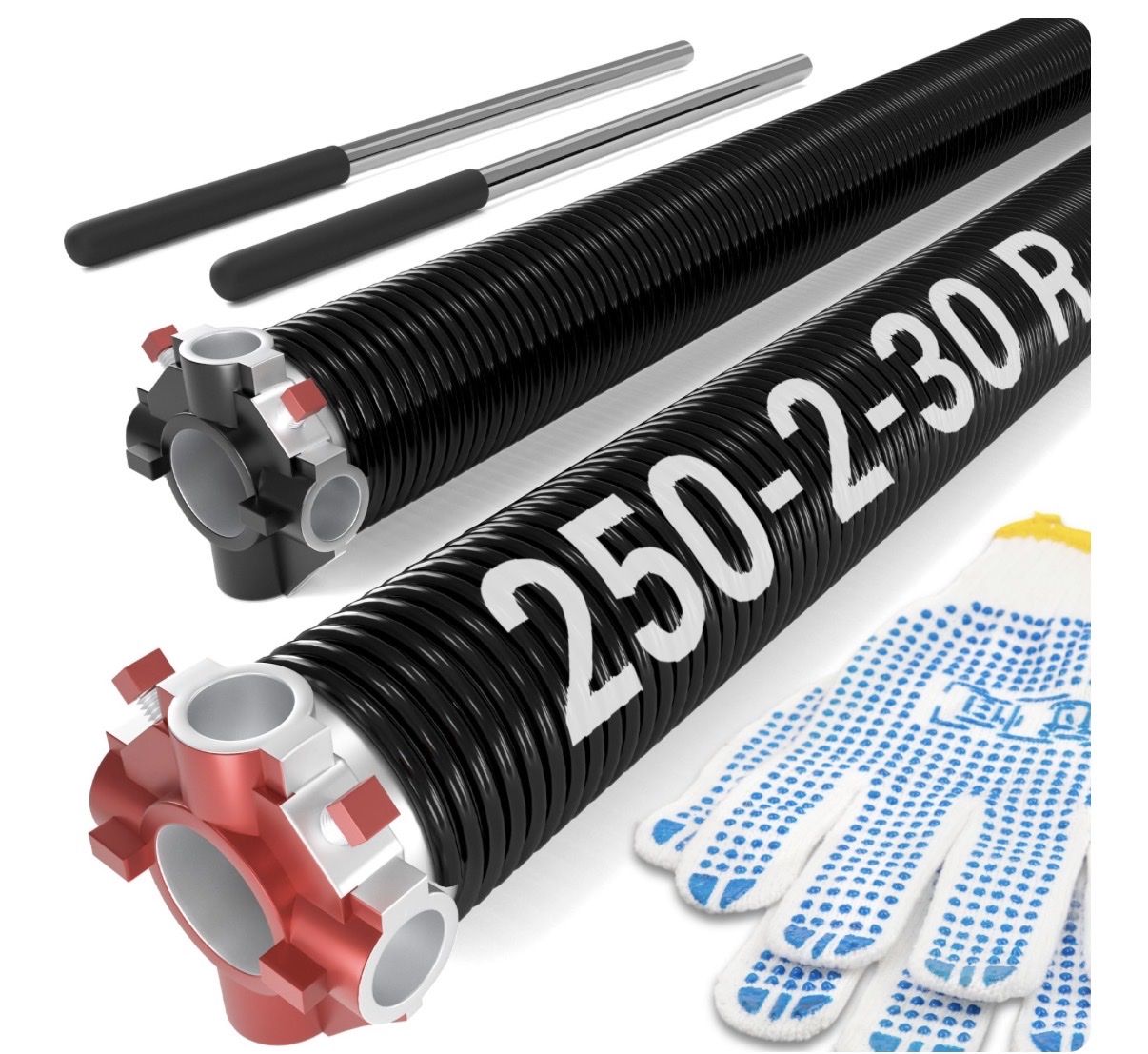 Brand new! Pair of Garage Door Spring 0.250 x 2”x 30” (Pair), 18000 Cycles Garage Spring Door Replacement