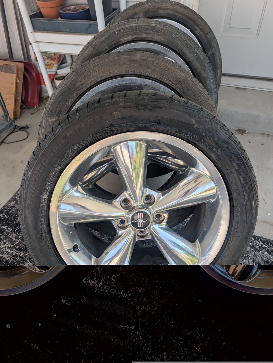Mustang 5 spoke chrome wheels