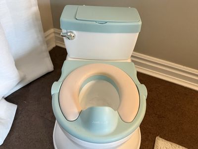 Jool Baby Products Real Feel Toddler Potty Training Toilet - Aqua Blue/White