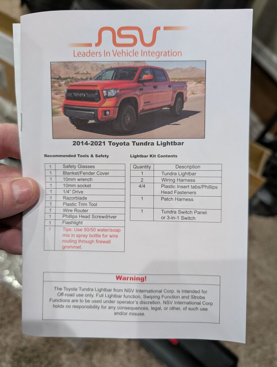 Toyota Tundra NSV Lightbar