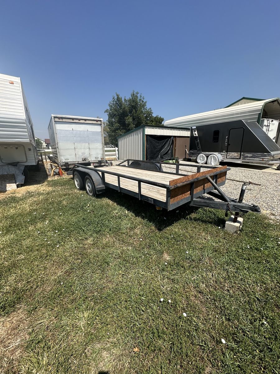 16’ flat bed double axle trailer