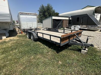 16’ flat bed double axle trailer
