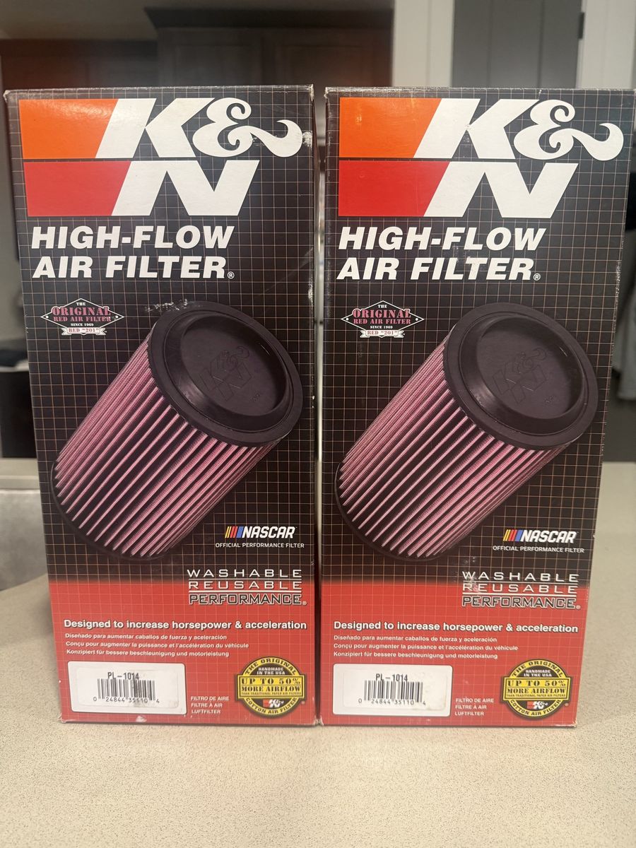 K&N air filters (2) for 2014-2026 Polaris RZR XP 1000, Turbo and others.