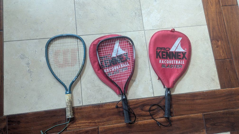 Pro Kennex Racquetball Blaster & 2 Wilson Hope Tennis Racquets Pink - Great Condition