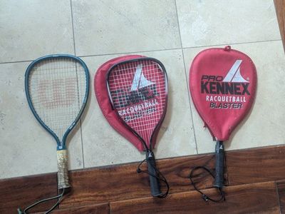 Pro Kennex Racquetball Blaster & 2 Wilson Hope Tennis Racquets Pink - Great Condition