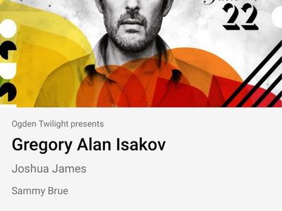 Gregory Alan Isakov Concert Ticket - June 22, 2026 at Ogden Amphitheater (Sold Out Show)