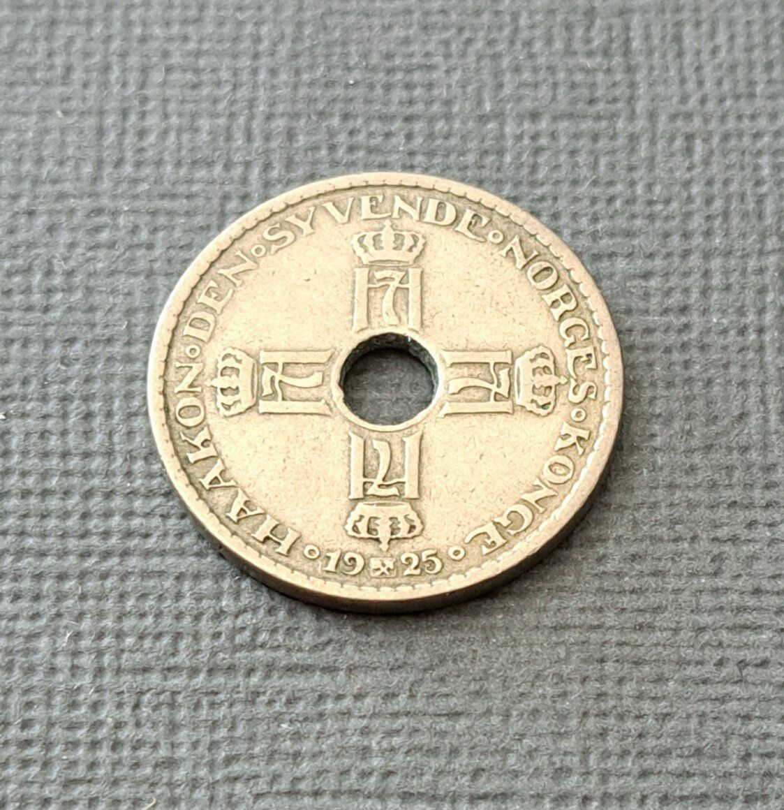 1925 Norway 1 Krone Coin AU