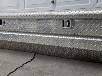 Large Aluminum Diamond Plate Truck Tool Box, Weather Resistant Storage