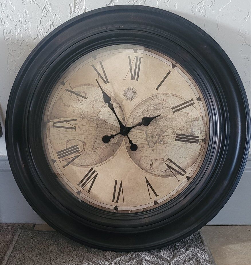 World Map Wall Clock