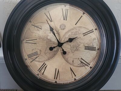 World Map Wall Clock