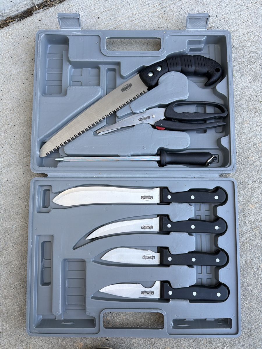 Eastman Outdoors Game Processing Knife and Saw Set with Hard Case