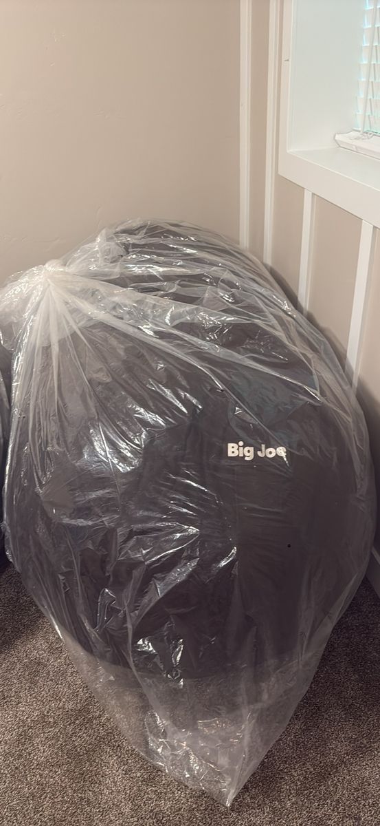 2 Big Joe Foam Bean Bag Chair - Black