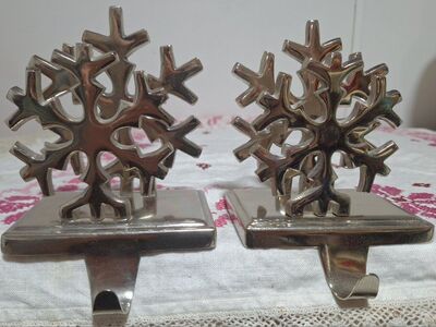 Nice Double Sided Metal Vintage Stocking Holders