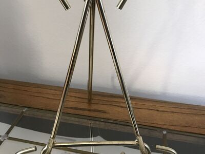 Home Interiors Brass Easel Folding Stand Thick for Plate Picture or Book Display