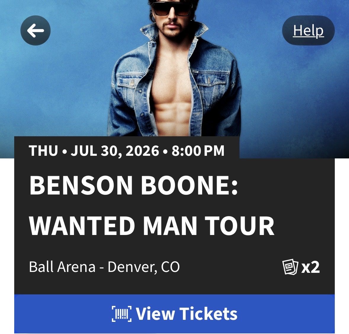 Benson Boone Tickets Denver