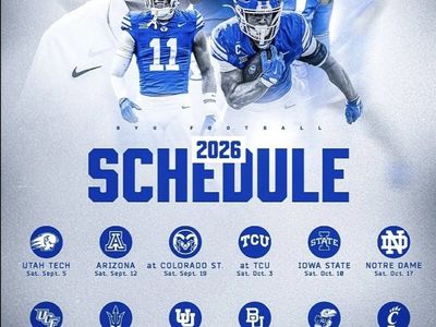 BYU Cougars Football 2026 1-4 Tickets - Any Game - Utah Tech, Notre Dame, Arizona, Arizona St, Baylor, Iowa St, Cincinnati