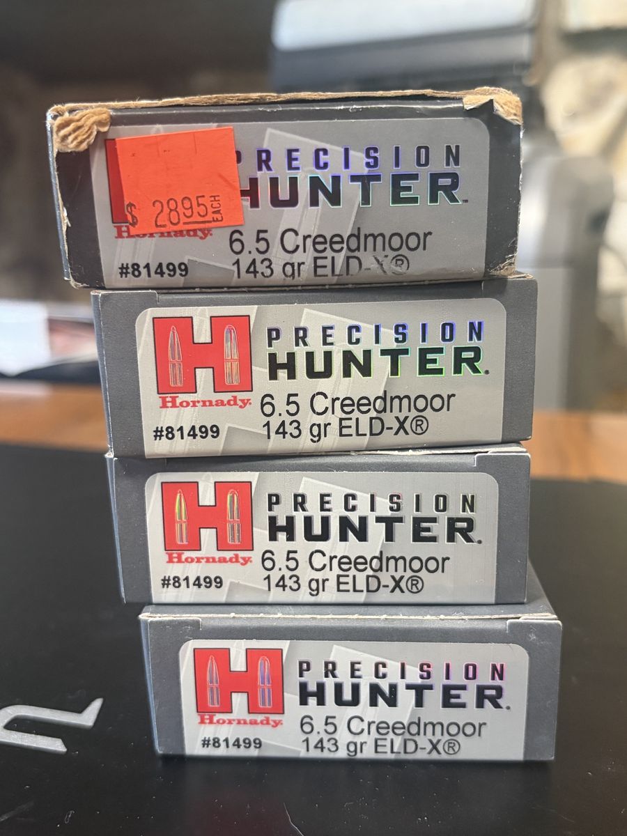 6.5 Creedmoor ammo 78 rounds Hornady ELD-X factory ammo