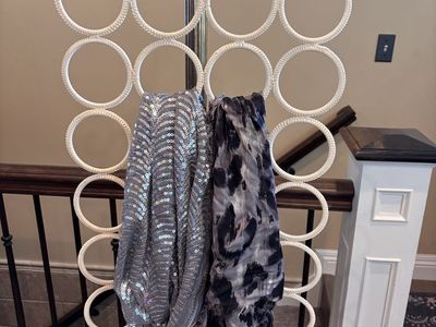 IKEA Scarf Holder w/ 2 scarves.