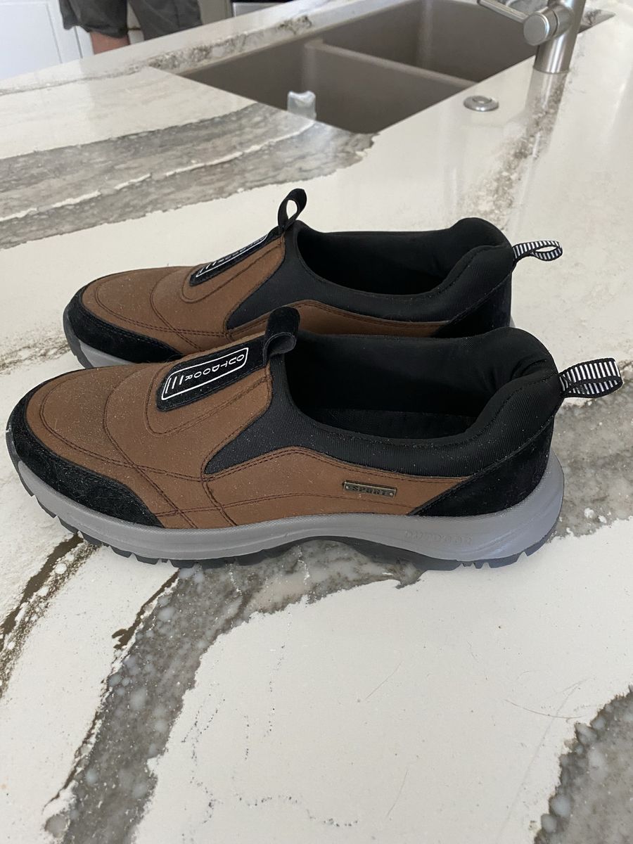 Outdoor Brown & Black Slip-On shoe, size 11- Comfortable & Durable