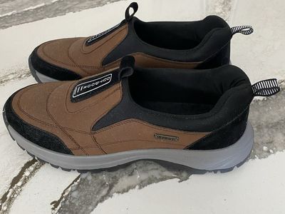 Outdoor Brown & Black Slip-On shoe, size 11- Comfortable & Durable