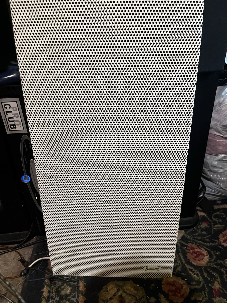 Rauland White Perforated Metal Speaker Column - Used Good