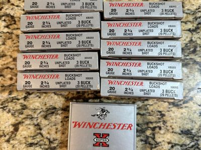 11 boxes of Winchester 20ga super X ammo